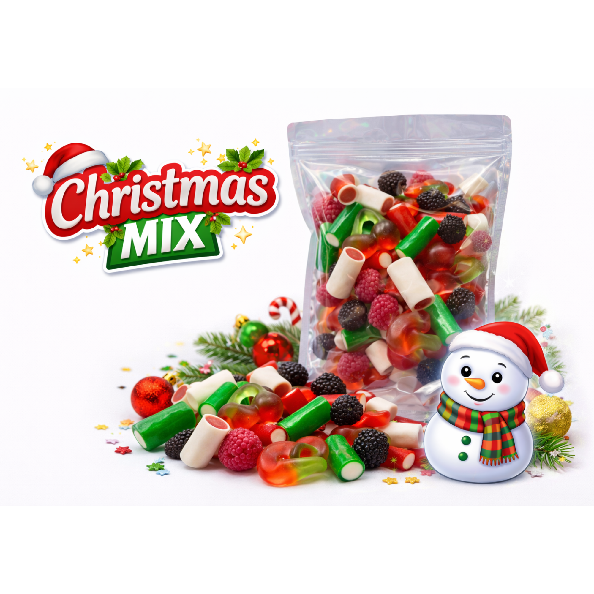 Mix de bonbons de Noël
