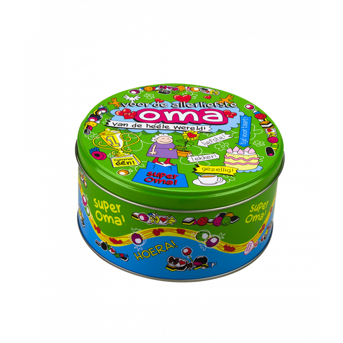 Boîte à bonbons remplie Mamie et 500 g