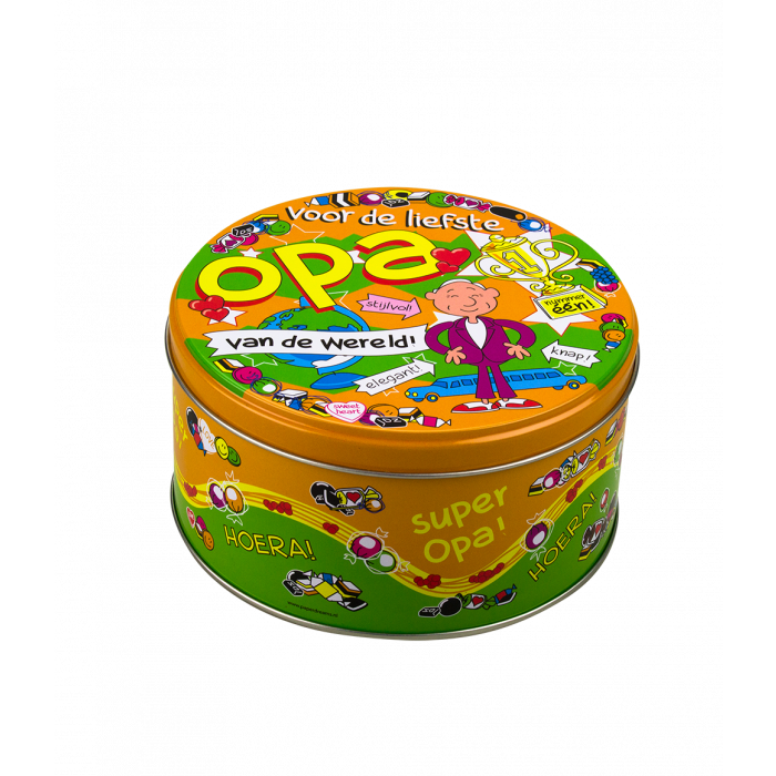 Boîte à bonbons remplie Papi et 500 g