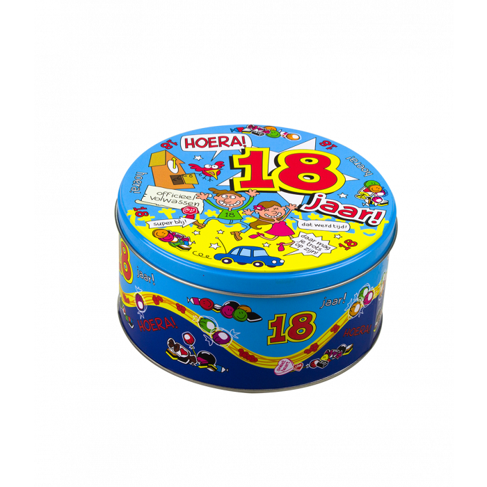 Boîte à bonbons remplie 18 ans et 500 g