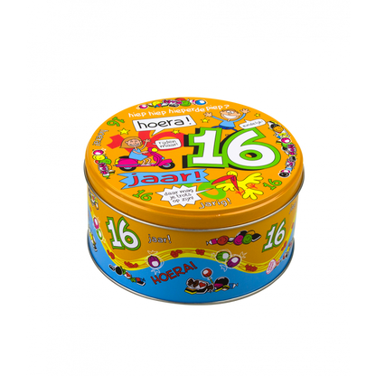 Boîte à bonbons garnie 16 ans et 500 g