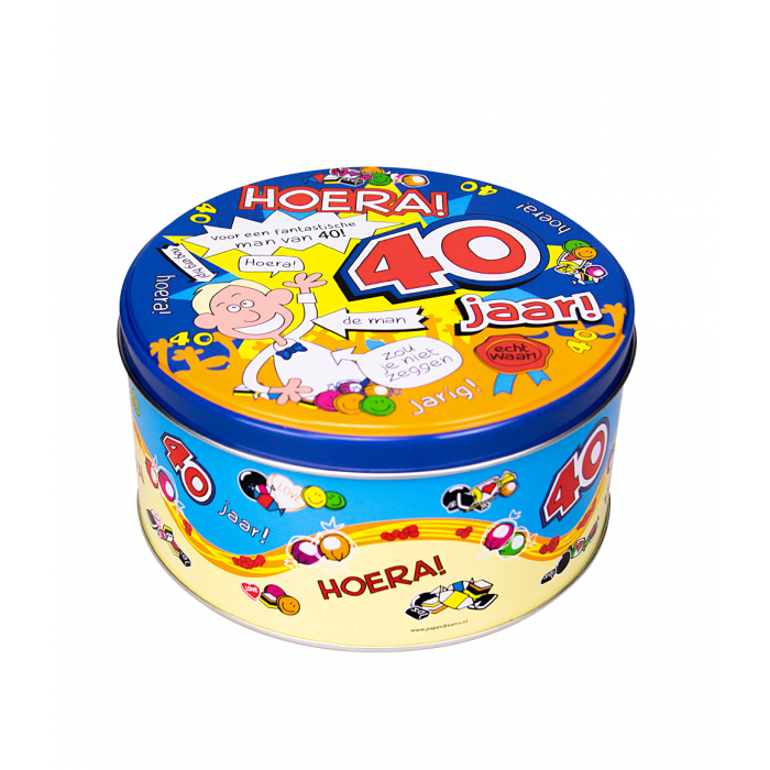 Boîte à bonbons remplie 40 ans Homme et 500 g