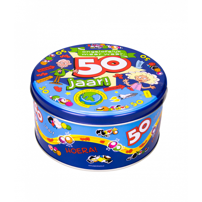 Boîte à bonbons remplie 50 ans et 500 g