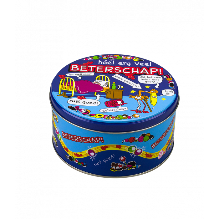 Boîte à bonbons remplie Bon rétablissement et 500 g